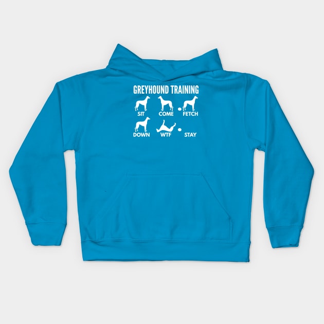 Greyhound Training Greyhound Dog Tricks Kids Hoodie by DoggyStyles